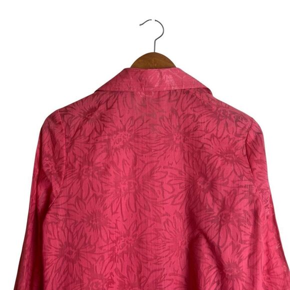 3 for $30! Tradition pink floral button up shirt - Picture 7 of 8